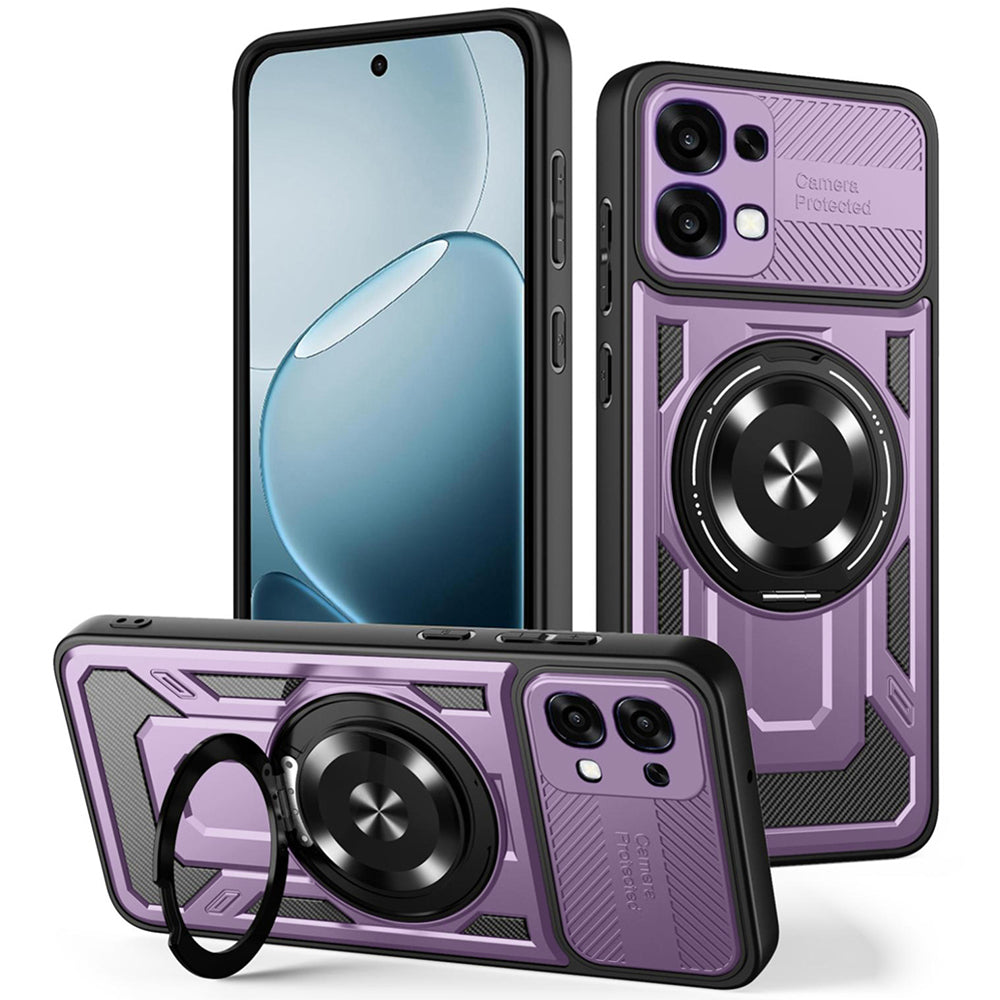 Etui na Oppo A6 Pro 5G / A6 Pro 4G, Techsuit, RuggedCam, Fioletowy
