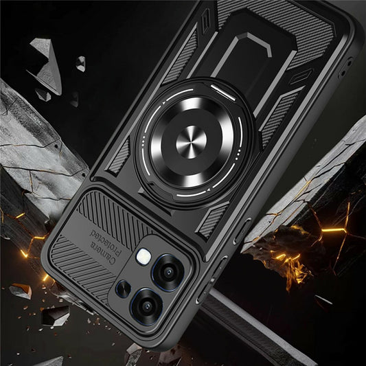 Etui na Oppo A6 Pro 5G / A6 Pro 4G, Techsuit, RuggedCam, Fioletowy
