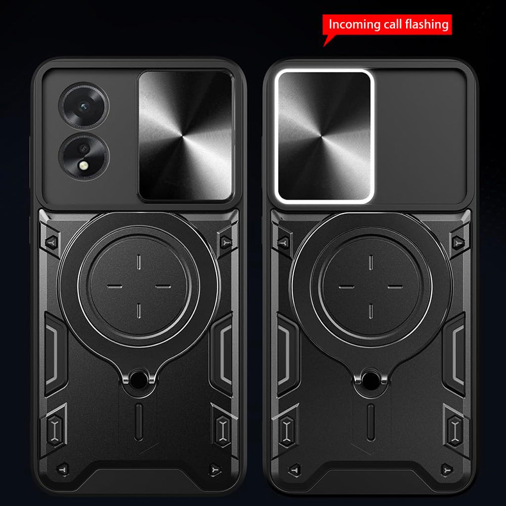Etui na Oppo A60, Techsuit, CamGuard Pro, Różowo-Złoty