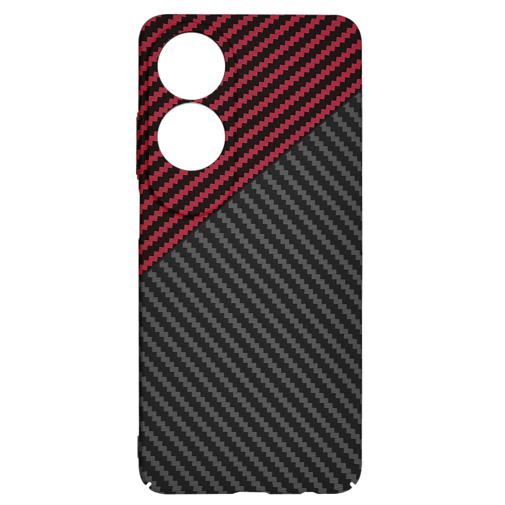 Etui na Oppo A60, Techsuit, Carbonite FiberShell, Czarno-Czerwona