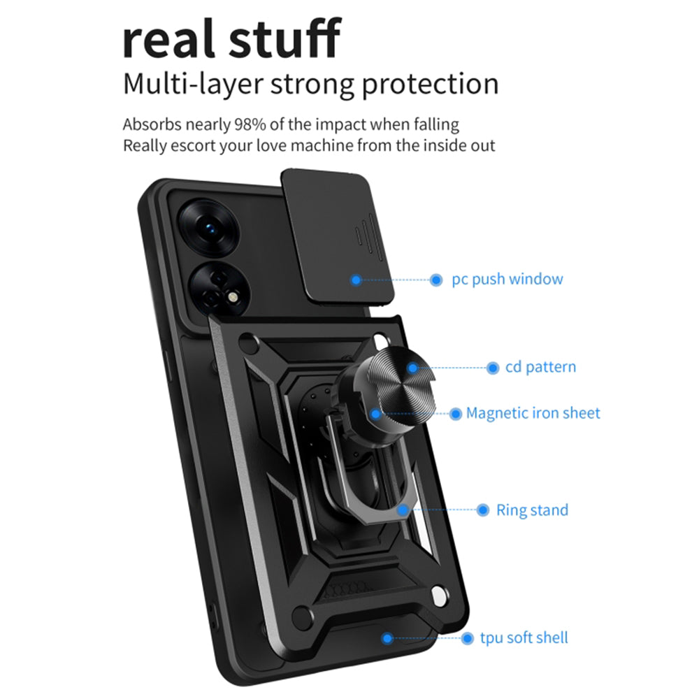 Etui na Oppo A78 4G, Techsuit, CamShield, Czarna
