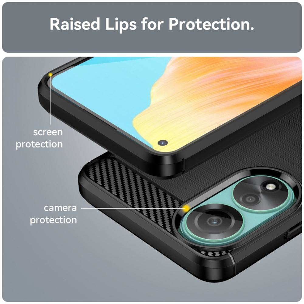 Etui na Oppo A78 4G, Techsuit, Carbon, Czarny