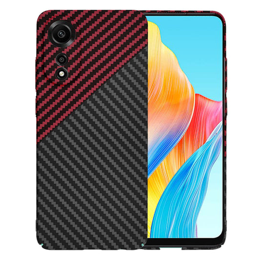 Etui na Oppo A78 4G, Techsuit, Carbonite FiberShell, Czarno-Czerwona