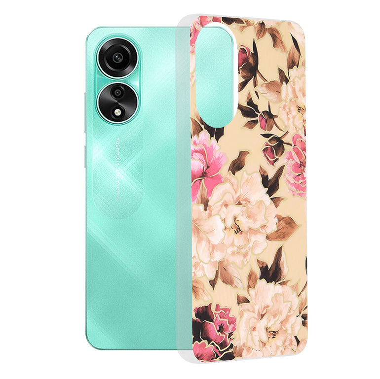 Etui na Oppo A78 4G, Techsuit, Marble, Beż