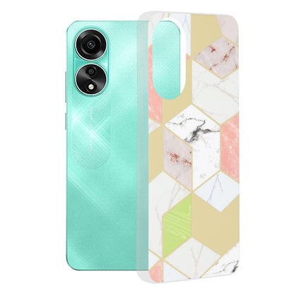 Etui na Oppo A78 4G, Techsuit, Marble, Fioletowy