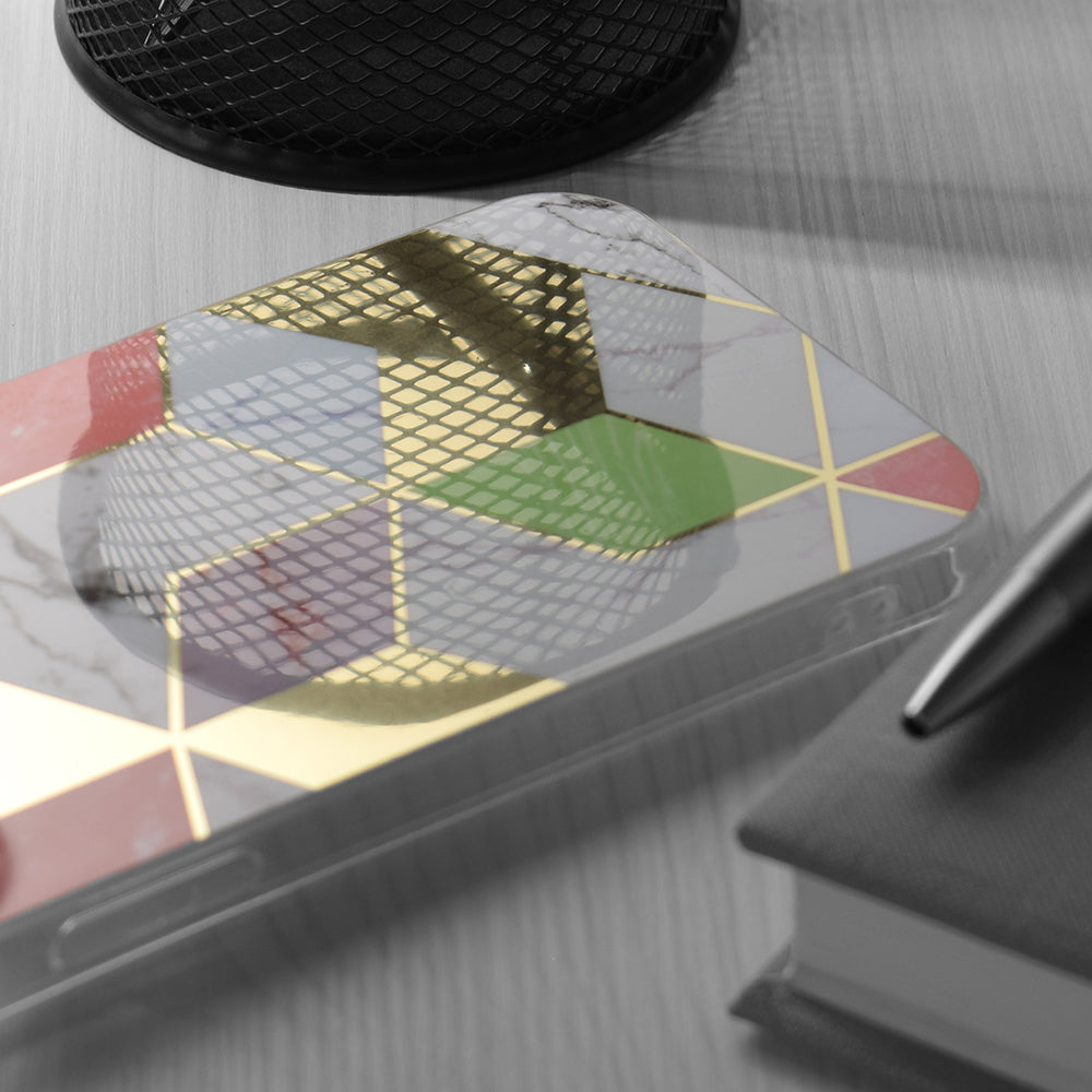 Etui na Oppo A78 4G, Techsuit, Marble, Fioletowy
