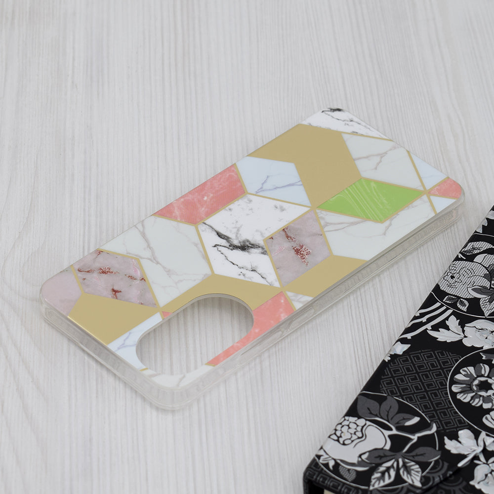 Etui na Oppo A78 4G, Techsuit, Marble, Fioletowy