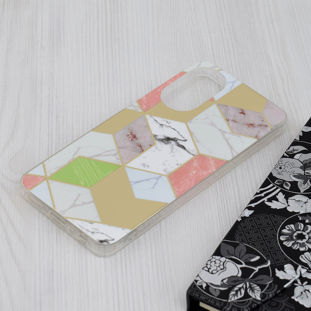 Etui na Oppo A78 4G, Techsuit, Marble, Fioletowy