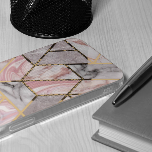 Etui na Oppo A78 4G, Techsuit, Marble, Różowe