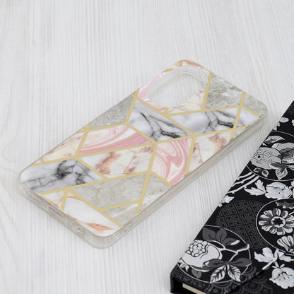 Etui na Oppo A78 4G, Techsuit, Marble, Różowe