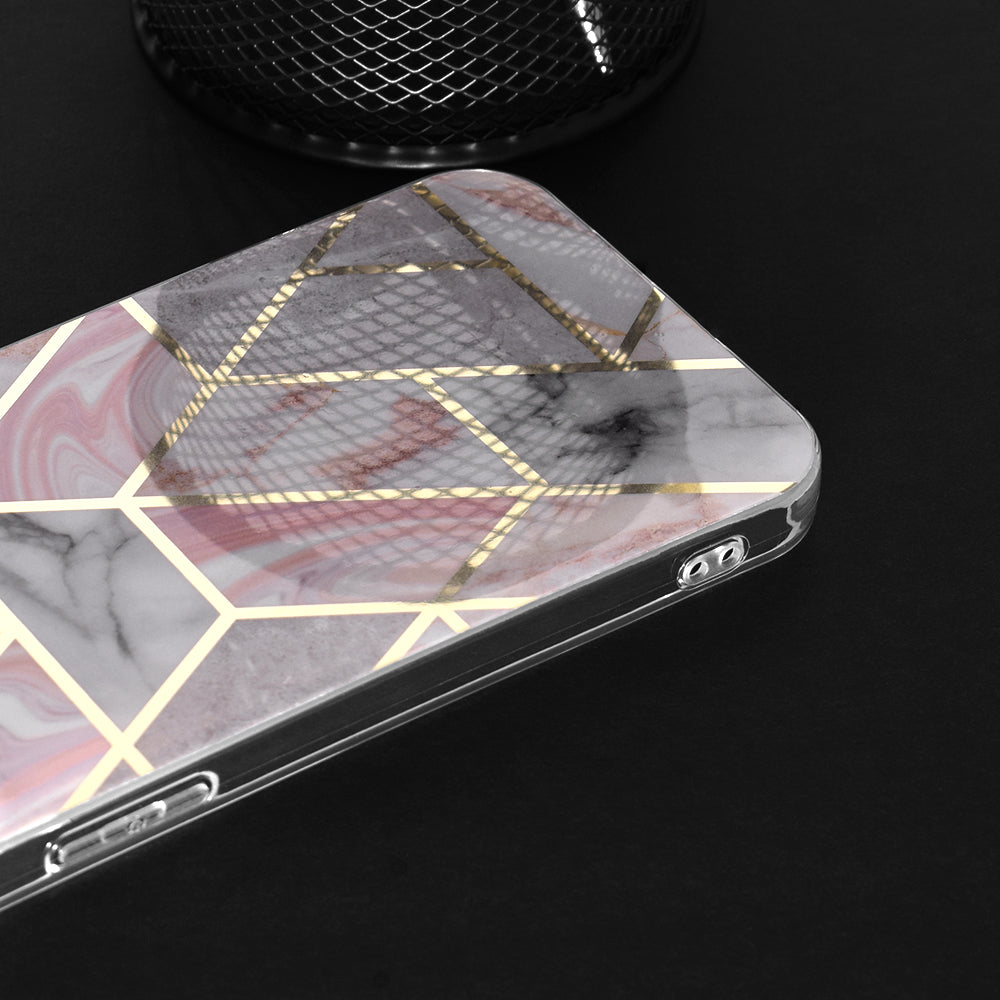 Etui na Oppo A78 4G, Techsuit, Marble, Różowe