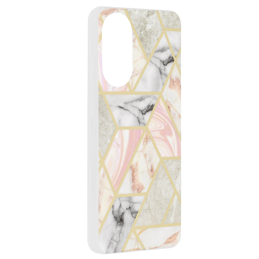 Etui na Oppo A78 4G, Techsuit, Marble, Różowe