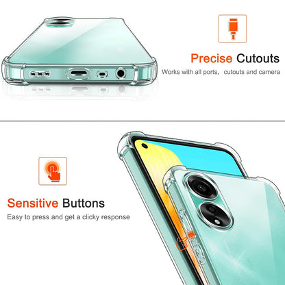 Etui na Oppo A78 4G, Techsuit, Shockproof Clear, Przezroczyste