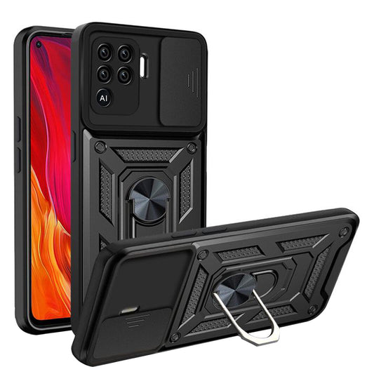 Etui na Oppo A94 / Reno5 Lite, Techsuit, CamShield, Czarny