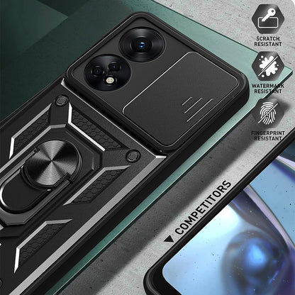 Etui na Oppo A98, Techsuit, CamShield, Czarne