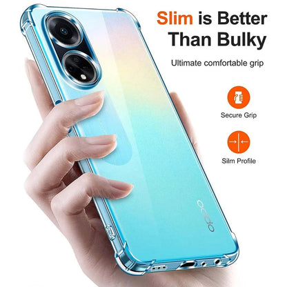 Case for Oppo A98, Techsuit, Shockproof Clear, Transparent