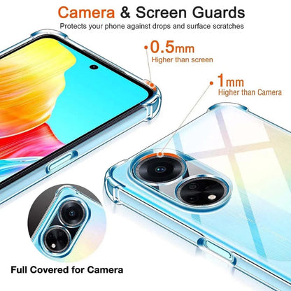 Case for Oppo A98, Techsuit, Shockproof Clear, Transparent