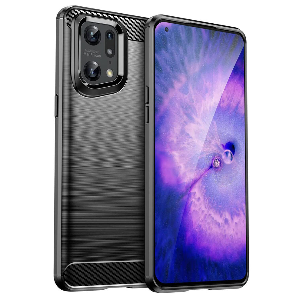 Etui na Oppo Find X5 Pro, Techsuit, Carbon, Czarne