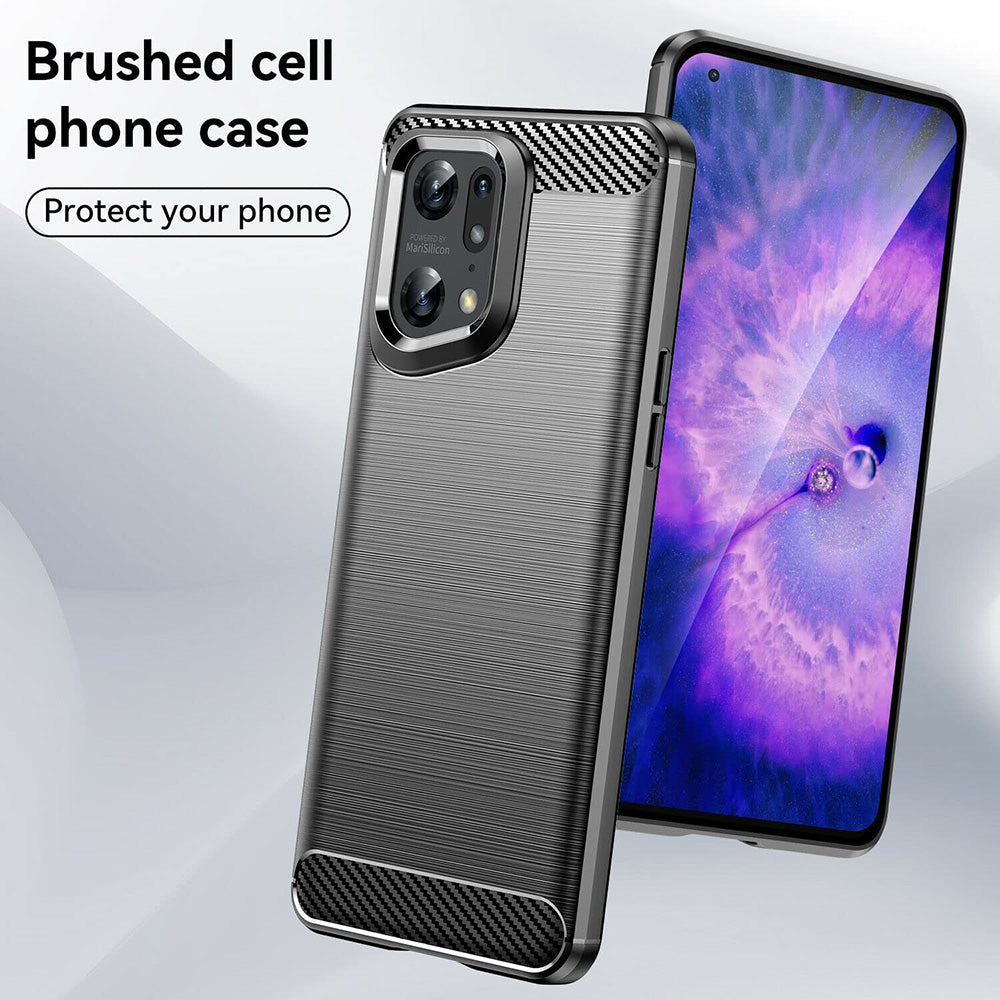 Etui na Oppo Find X5 Pro, Techsuit, Carbon, Czarne