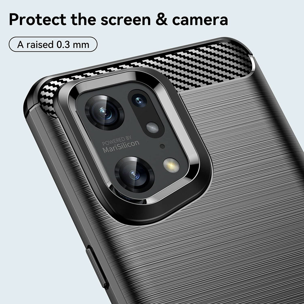 Etui na Oppo Find X5 Pro, Techsuit, Carbon, Czarne