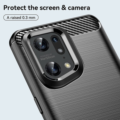 Etui na Oppo Find X5 Pro, Techsuit, Carbon, Czarne