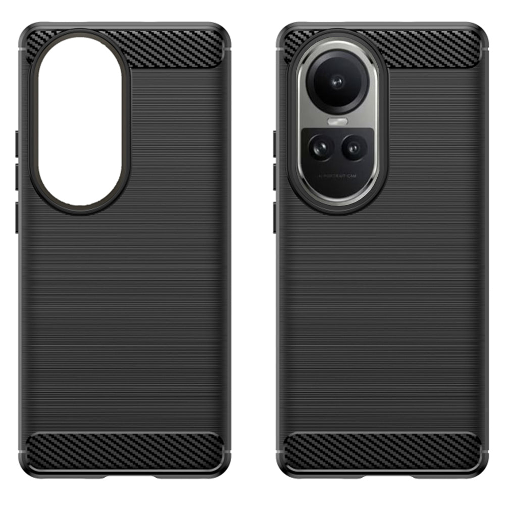 Etui na Oppo Reno10 / Reno10 Pro, Techsuit, Carbon, Czarny