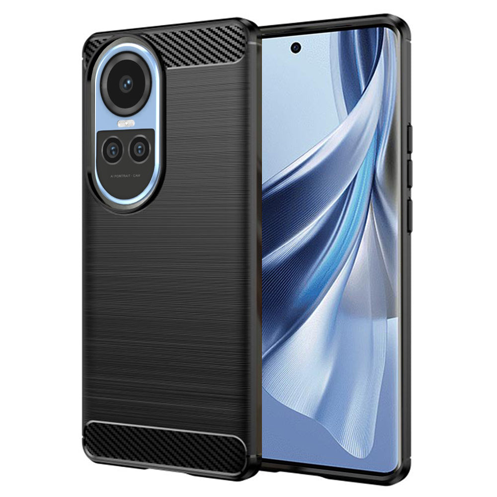 Etui na Oppo Reno10 / Reno10 Pro, Techsuit, Carbon, Czarny