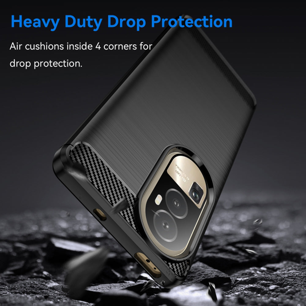 Etui na Oppo Reno10 / Reno10 Pro, Techsuit, Carbon, Czarny