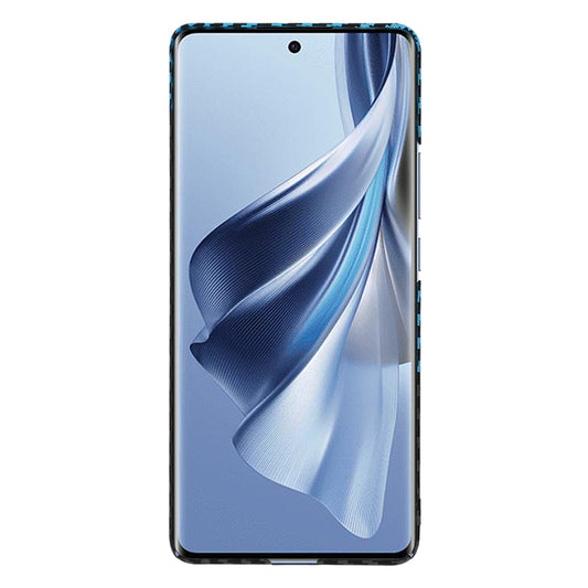 Etui na Oppo Reno10 / Reno10 Pro, Techsuit, Carbonite FiberShell, Czarna Bleu