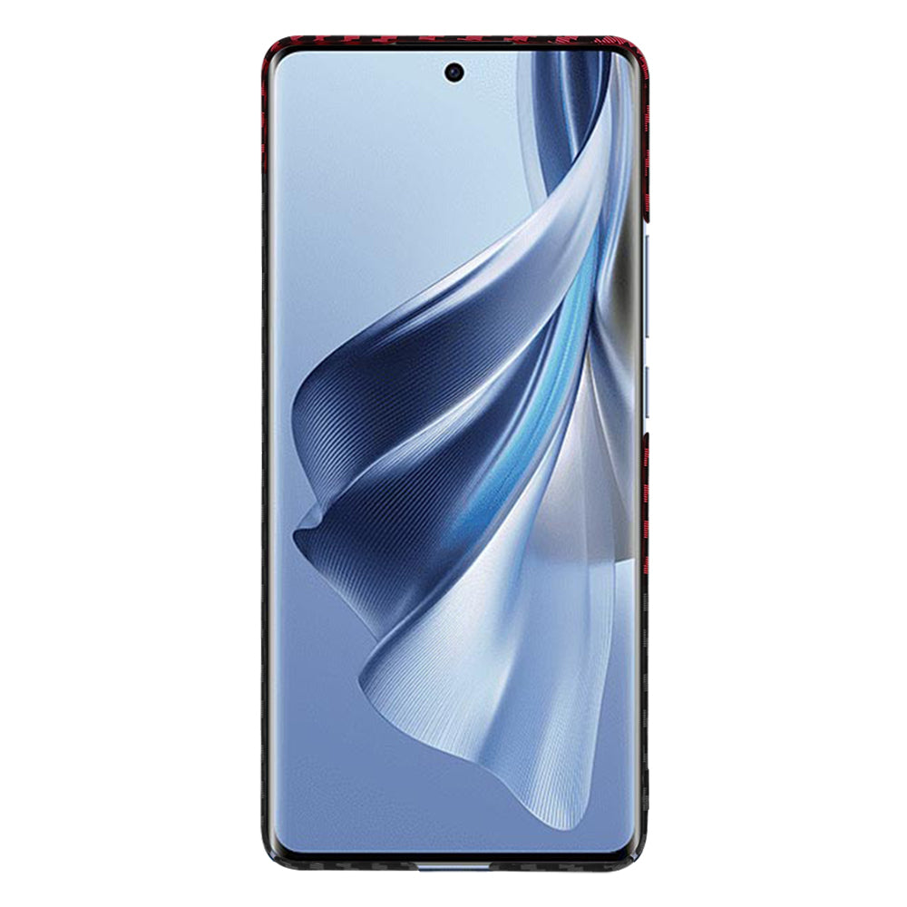 Etui na Oppo Reno10 / Reno10 Pro, Techsuit, Carbonite FiberShell, Czarna Czerwona
