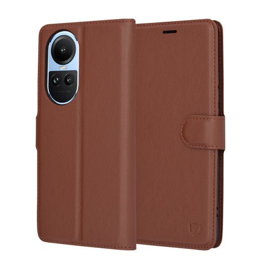 Etui na Oppo Reno10 / Reno10 Pro, Techsuit, Leather Folio, Brązowy