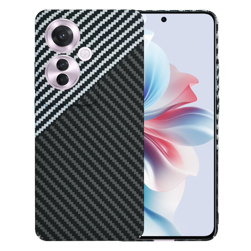 Case for Oppo Reno11 F, Techsuit, Carbonite FiberShell, Black Gray
