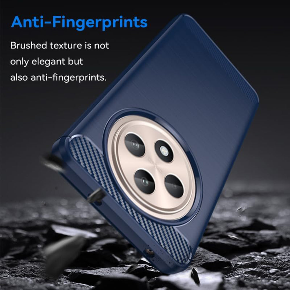 Etui na Oppo Reno12 FS 5G / Reno12 FS 4G / Reno12 F 4G / Reno12 F, Techsuit, Carbon, Niebieskie