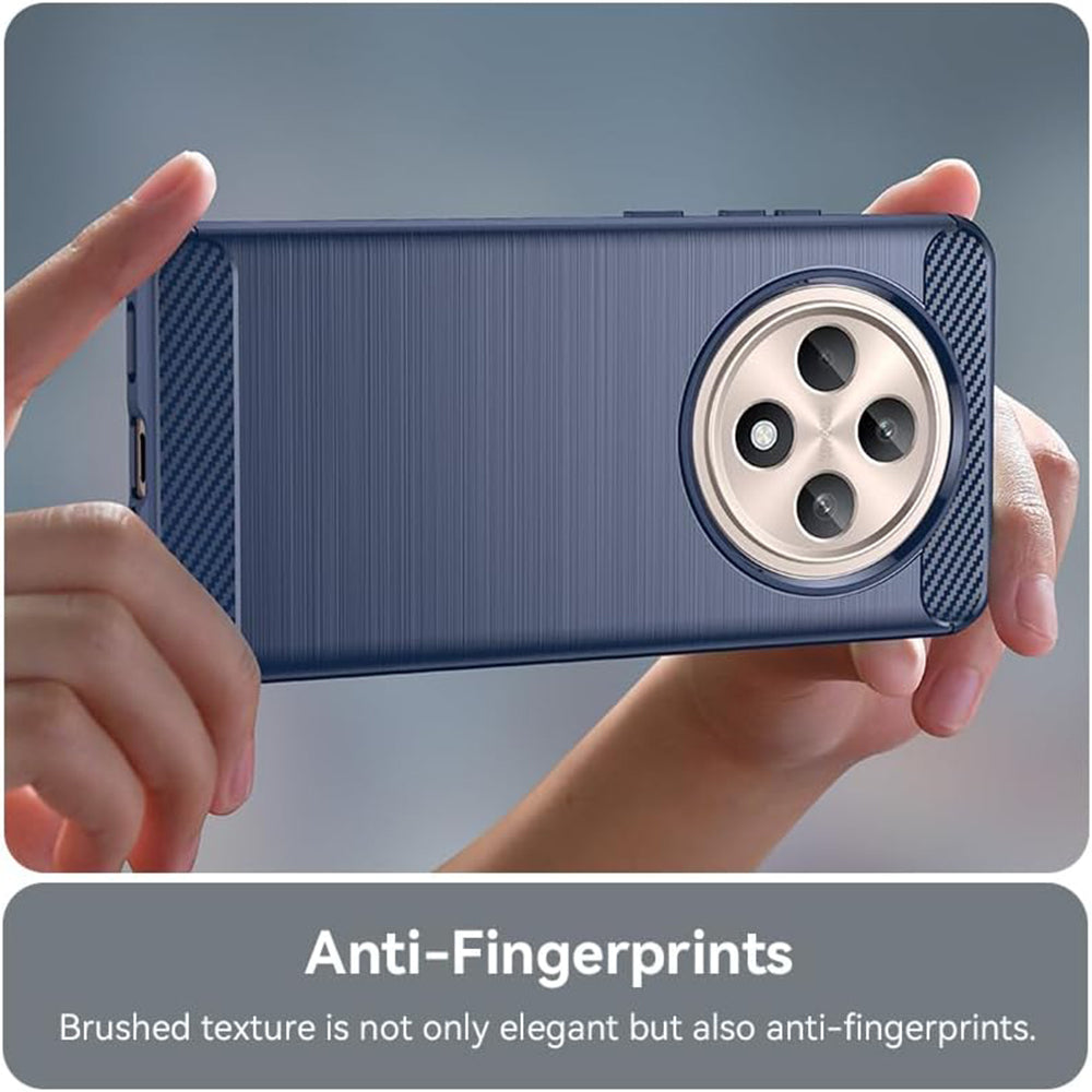 Etui na Oppo Reno12 FS 5G / Reno12 FS 4G / Reno12 F 4G / Reno12 F, Techsuit, Carbon, Niebieskie