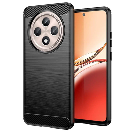 Etui na Oppo Reno12 FS 5G / Reno12 FS 4G / Reno12 F 4G / Reno12 F, Techsuit, Carbon, Czarny