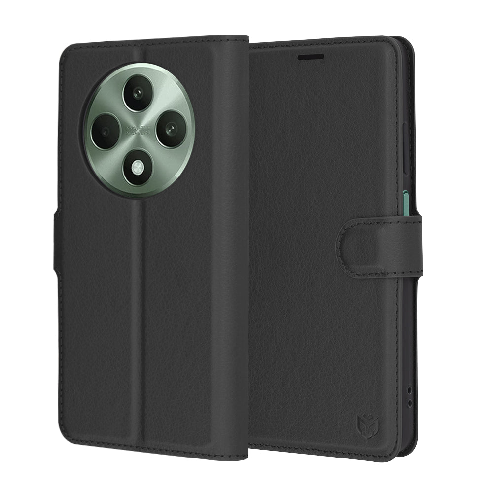 Etui na Oppo Reno12 FS 5G / Reno12 FS 4G / Reno12 F 4G / Reno12 F, Techsuit, Leather Folio, czarne
