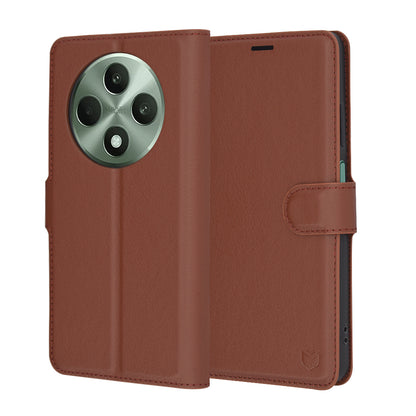 Etui na Oppo Reno12 FS 5G / Reno12 FS 4G / Reno12 F 4G / Reno12 F, Techsuit, Leather Folio, Brązowy