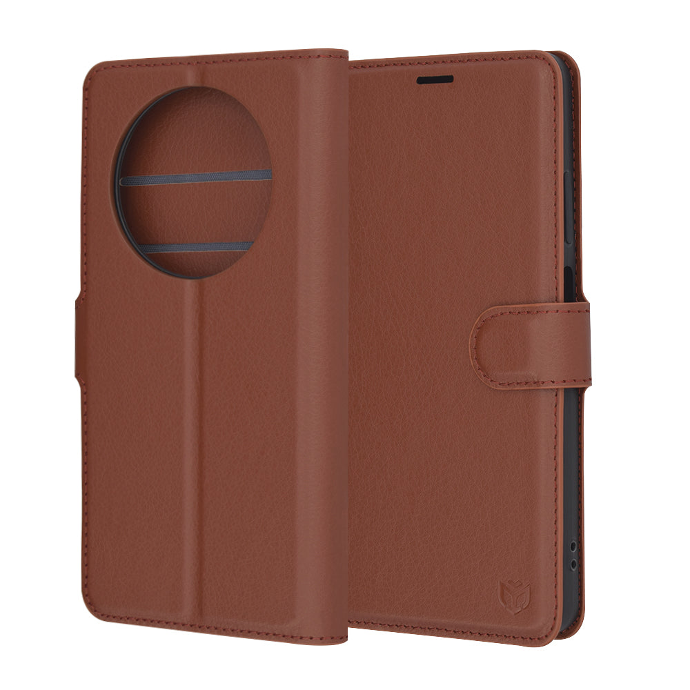 Etui na Oppo Reno12 FS 5G / Reno12 FS 4G / Reno12 F 4G / Reno12 F, Techsuit, Leather Folio, Brązowy