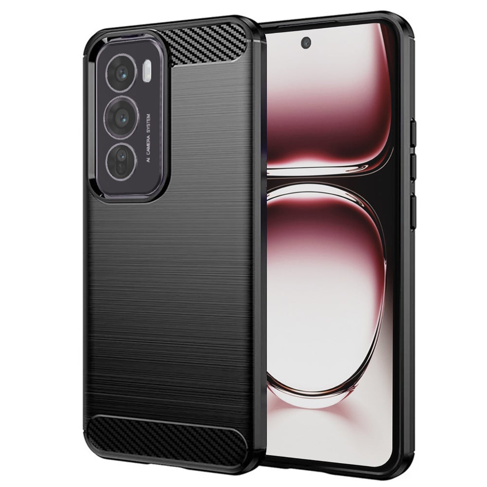 Etui na Oppo Reno12 Pro, Techsuit, Carbon, Czarny