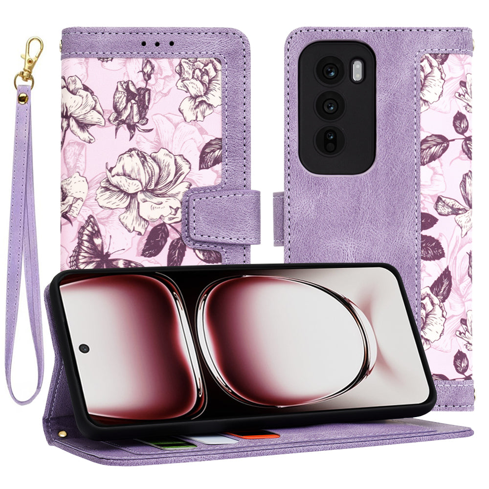 Case for Oppo Reno12 Pro, Techsuit, FlipCraft, Purple