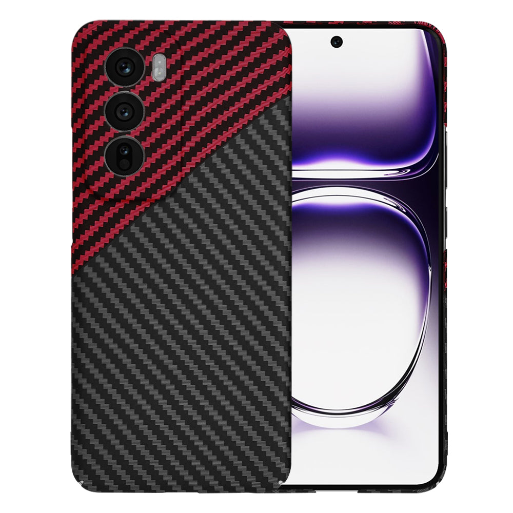 Case for Oppo Reno12, Techsuit, Carbonite FiberShell, Black Red
