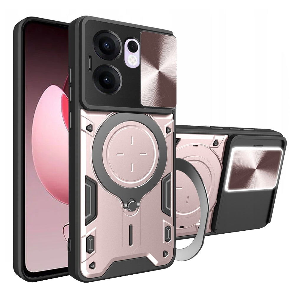Etui na Oppo Reno13 FS 5G / Reno13 F 4G / Reno13 F, Techsuit, CamGuard Pro, Różowo-Złote