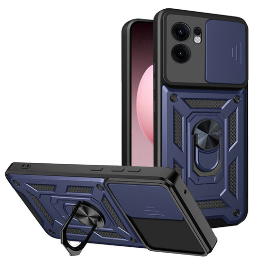 Etui na Oppo Reno13 FS 5G / Reno13 F 4G / Reno13 F, Techsuit, CamShield, Niebieskie