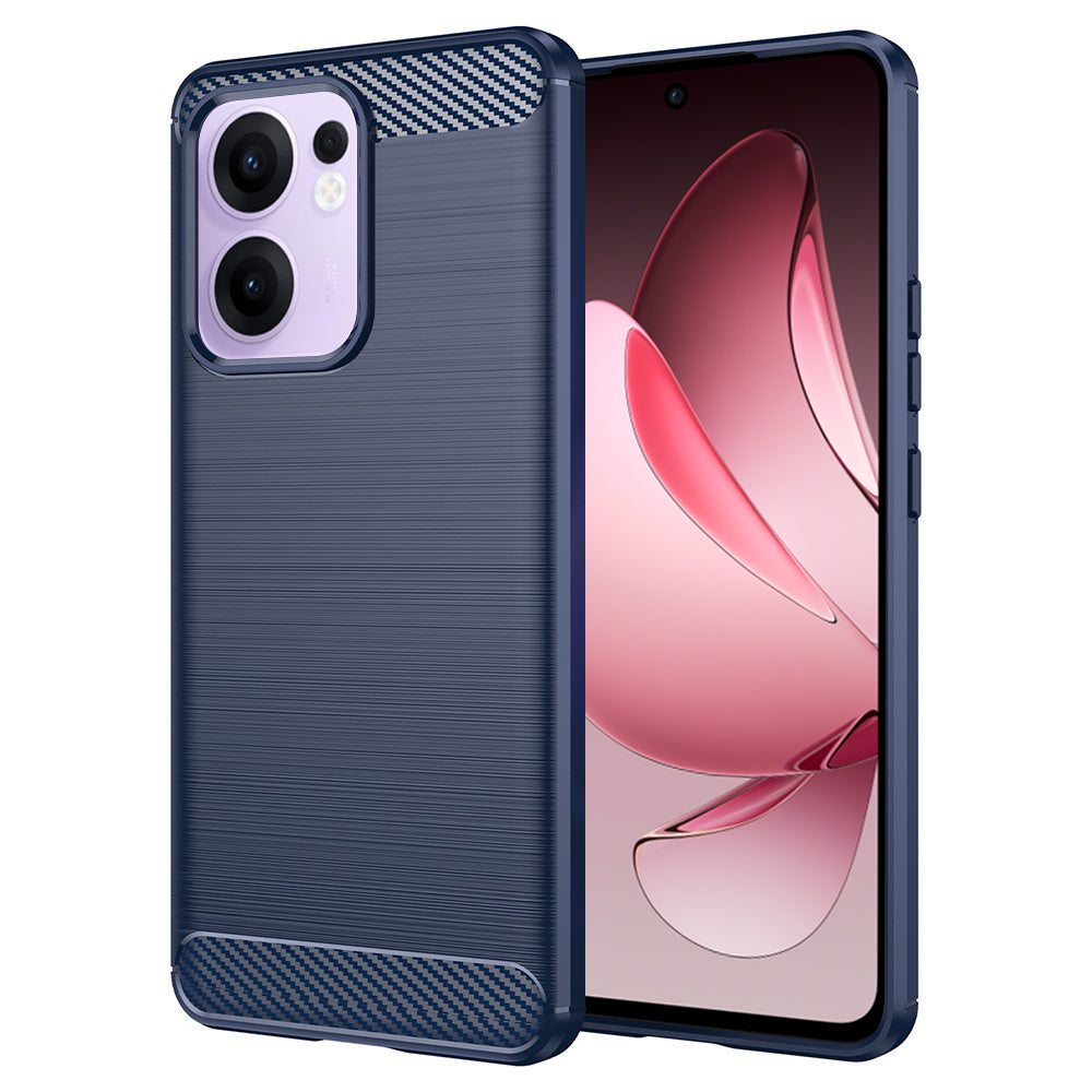 Etui na Oppo Reno13 FS 5G / Reno13 F 4G / Reno13 F, Techsuit, Carbon, Niebieskie