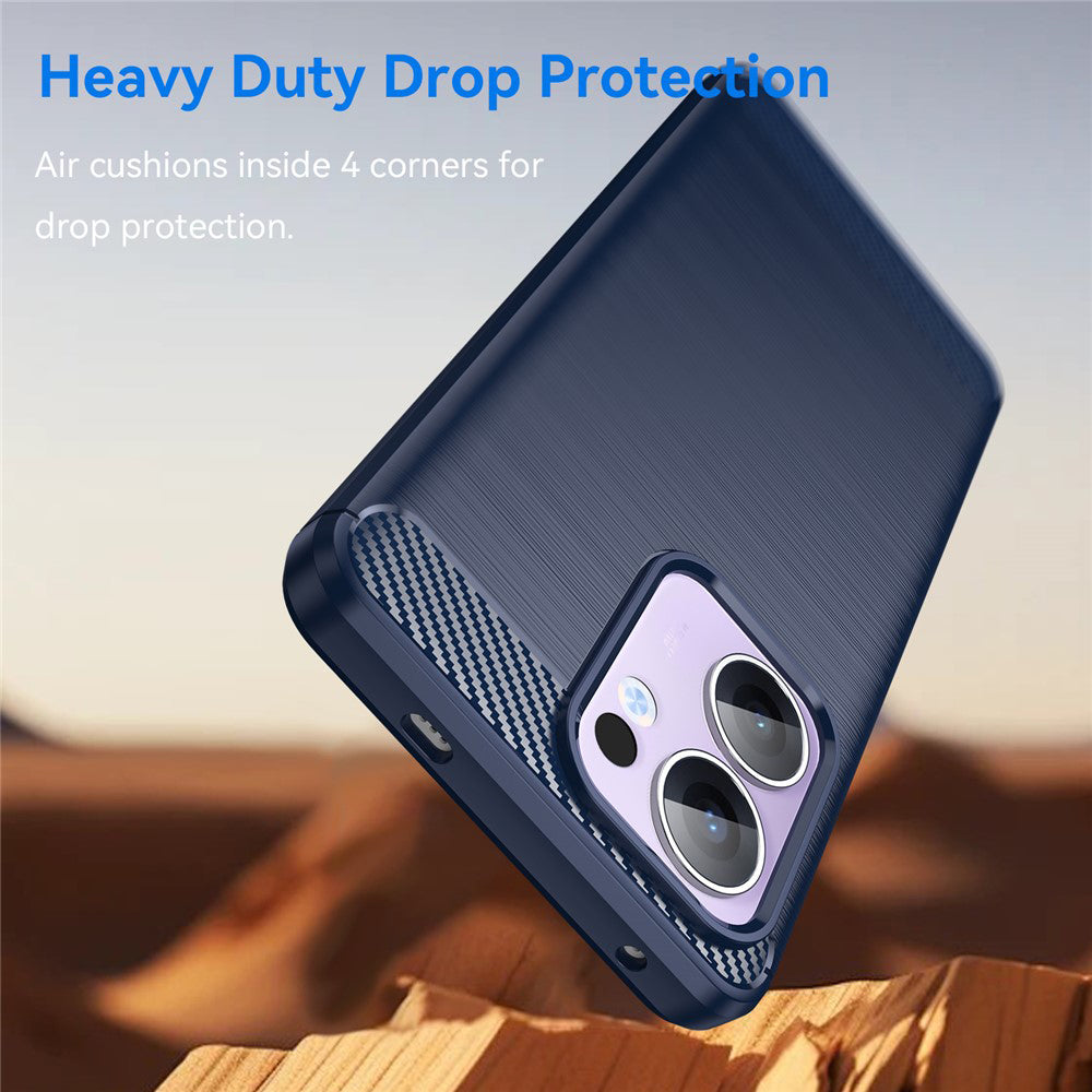 Etui na Oppo Reno13 FS 5G / Reno13 F 4G / Reno13 F, Techsuit, Carbon, Niebieskie