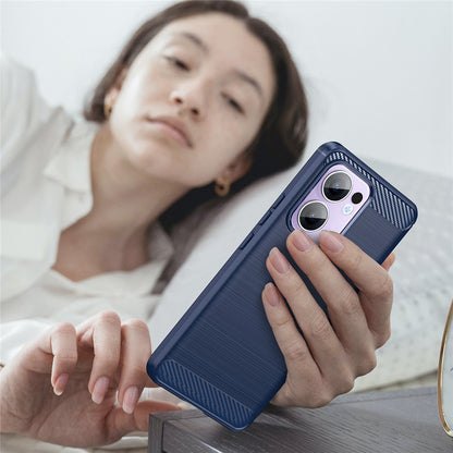 Etui na Oppo Reno13 FS 5G / Reno13 F 4G / Reno13 F, Techsuit, Carbon, Niebieskie