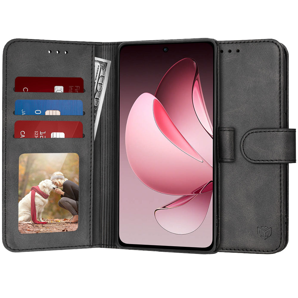 Case for Oppo Reno13 FS 5G / Reno13 F 4G / Reno13 F, Techsuit, Diary Book, Black