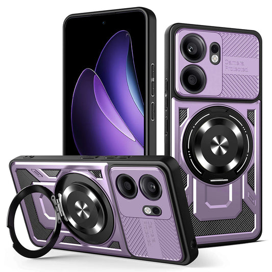 Etui na Oppo Reno13 FS 5G / Reno13 F 4G / Reno13 F, Techsuit, RuggedCam, Fioletowy