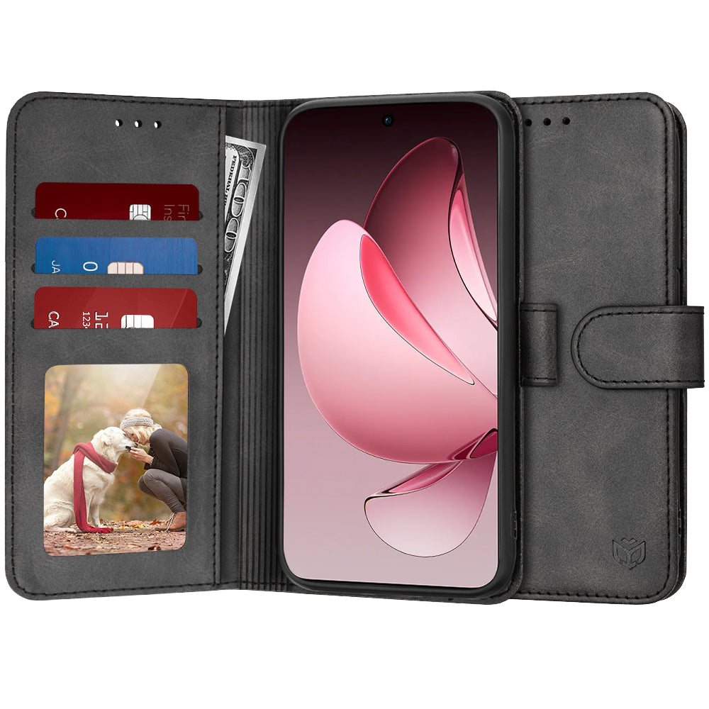 Case for Oppo Reno13 Pro, Techsuit, Diary Book, Black