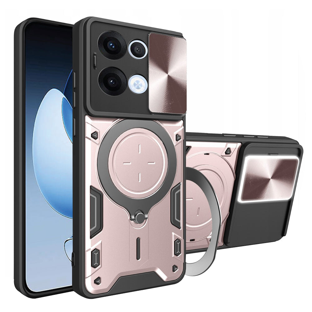 Etui na Oppo Reno13, Techsuit, CamGuard Pro, Różowo-Złoty